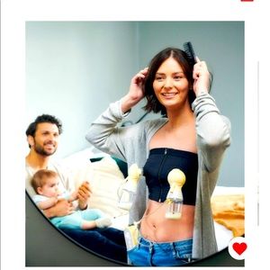 MEDELA EASY EXPRESSION HANDS FREE PUMPING BRA, BLACK, LARGE, COMFORTABLE